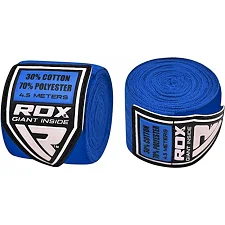 Бинты для бокса RDX Fibra Blue (4,5м)