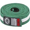 Детский пояс для кимоно БЖЖ Peresvit Green White Stripe