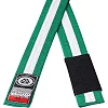 Детский пояс для кимоно БЖЖ Peresvit Green White Stripe