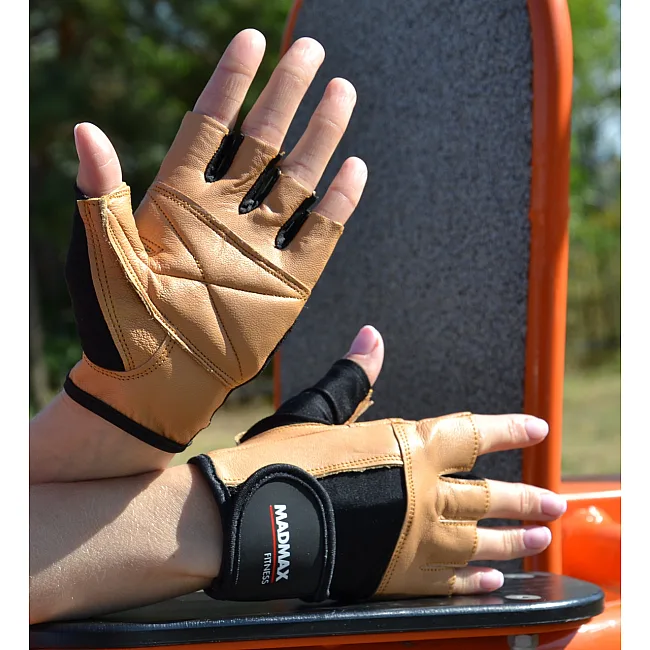 Рукавиці для фітнесу MADMAX MFG-444 Fitness Brown