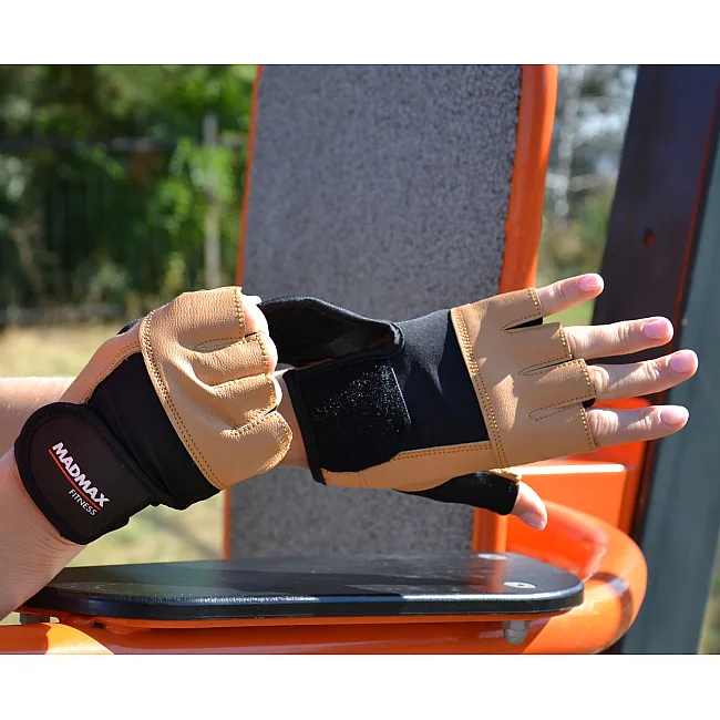 Рукавиці для фітнесу MADMAX MFG-444 Fitness Brown