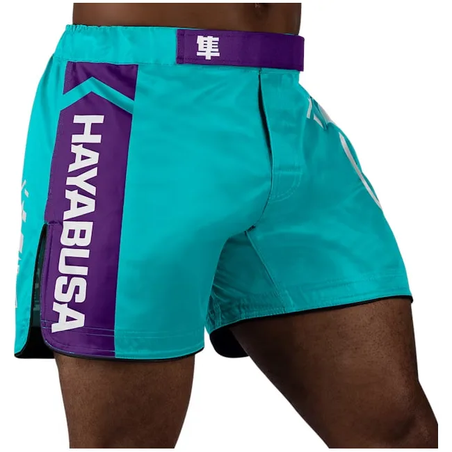 Шорты для ММА HAYABUSA Icon Mid-Thigh MMA Teal White