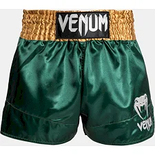 Шорти для тайського боксу VENUM Muay Thaï Short Classic Green Gold White