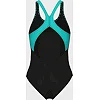 Купальник закрытый для женщин Arena KIKKO V SWIMSUIT V BACK GRAPHI черный, зеленый (для женщин) 38