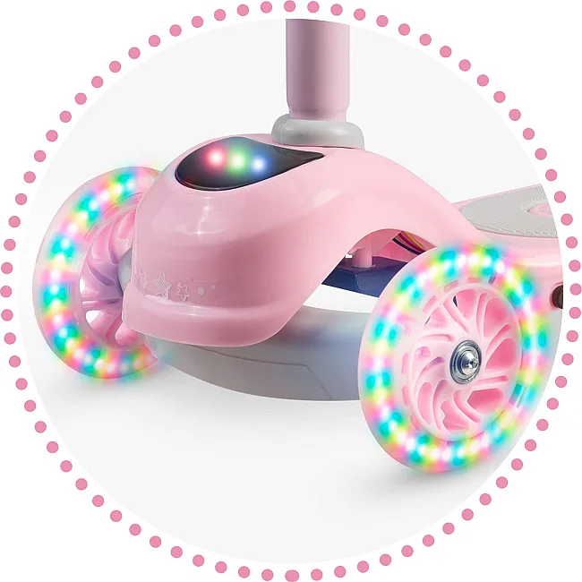 Дитячий самокат триколісний Ricokids Piko рожевий