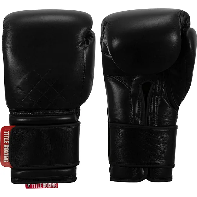 Боксерські рукавиці TITLE Boxing Ko-Vert Training Boxing Gloves Black 12 oz