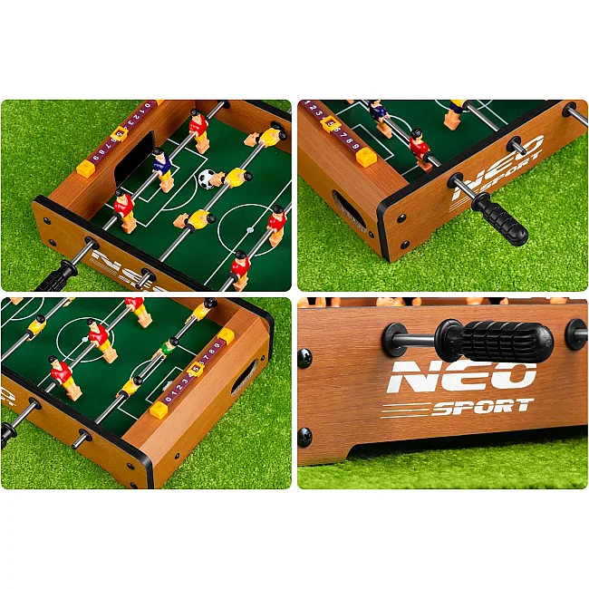 Настільний футбол Neo-Sport NS-439, 34,5 x 22 x 7 см, коричневий