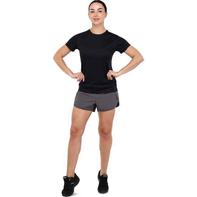 Спортивные шорты двойные 2 в 1 женские SP-SPORT DK01 (Черный)