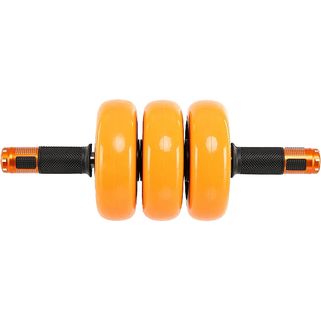 Колесо для пресса ролик для пресса тройной SP-SPORT FI-8670 (Черный-оранжевый)