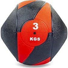 Медбол мяч медицинский двуручный с хватами RECORD FI-5111-3 3кг