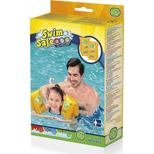 Детские нарукавники для плавания Aqua Speed ARMBANDS 5655 желтый, зелёный 30x15 см