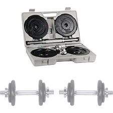 Разборные гантели в кейсе inSPORTline, 2 x 10 кг