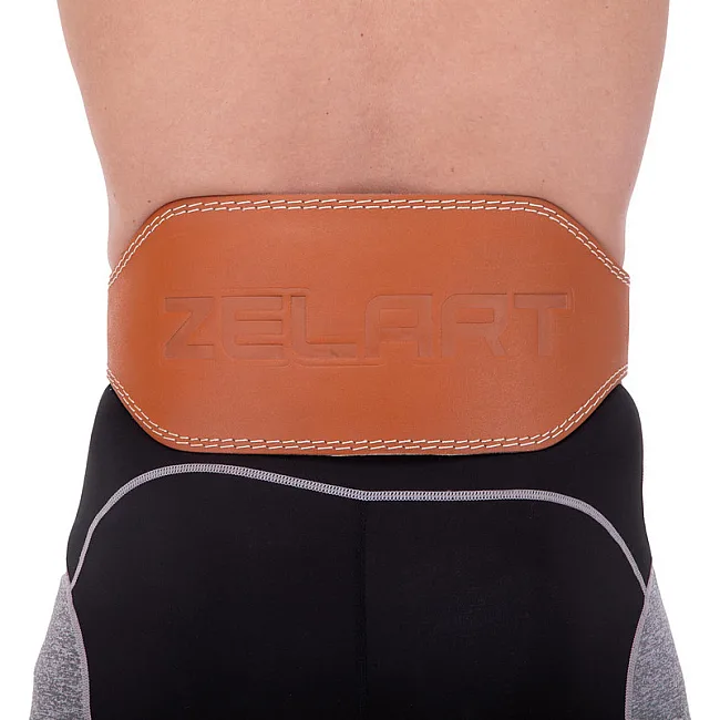 Пояс для тяжелой атлетики кожа
 ZELART
 SB-165056 спинка-15см