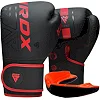 Боксерские перчатки RDX F6 Kara Matte Red (капа в комплекте)