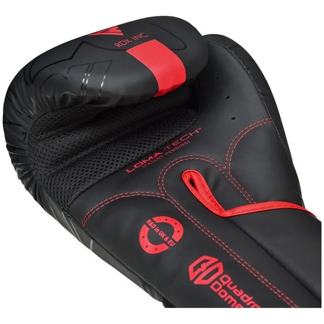 Боксерские перчатки RDX F6 Kara Matte Red (капа в комплекте)
