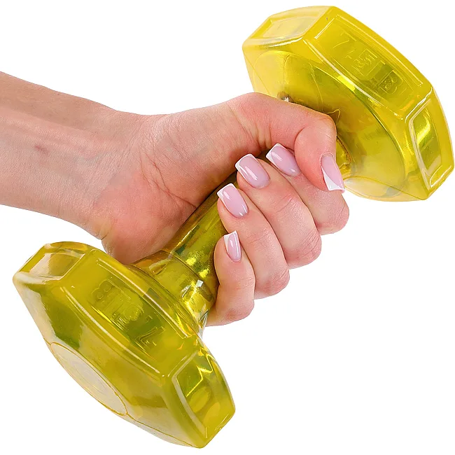 Гантель для фитнеса с TPU покрытием ZELART
 Jelly Urethane Coated Dumbbells TA-2946-7_5LB 1шт 3,4кг (Желтый)