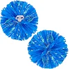 Помпони кулясті Кулі круглі блискучі SP-SPORT Pom-Poms C-1162 2шт (Блакитний-білий)