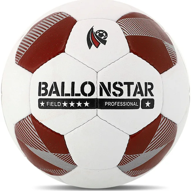 Футбольный мяч BALLONSTAR FB-4352 №5 PU (Белый-красный)
