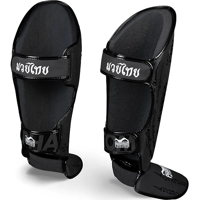 Защита голени и стопы Phantom Muay Thai Black
