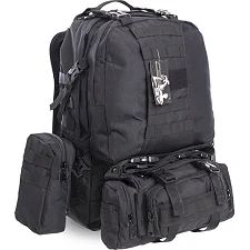 Штурмовой тактический рюкзак трехдневный SILVER KNIGHT TY-213 50х34х15см 26л (Черный)