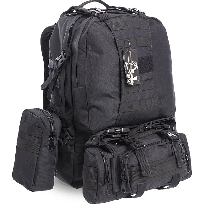 Штурмовий тактичний рюкзак триденний SILVER KNIGHT TY-213 50х34х15см 26л (Чорний)