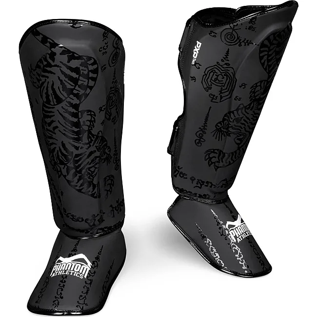 Защита голени и стопы Phantom Muay Thai Black