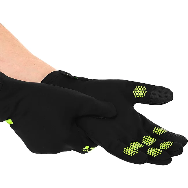 Спортивные перчатки
 тренировочные теплые KELME 9886405.9010 (Черный-салатовый)