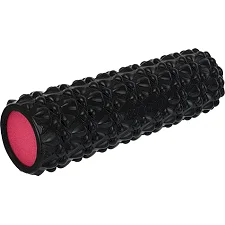 Роллер массажный цилиндр (ролик мфр) заполненный пеной 45см Bubble Roller SP-SPORT FI-9391 (Черный)