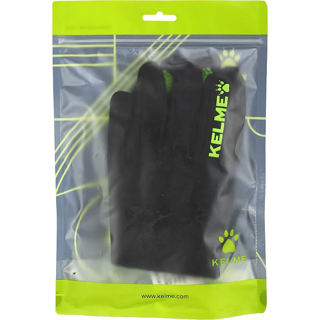 Спортивные перчатки
 тренировочные теплые KELME 9886405.9010 (Черный-салатовый)