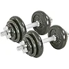 Разборные гантели
 стальные окрашенные 20кг YORK TA-8212-20 2шт по 10кг графитовый-серый