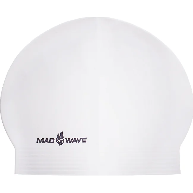 Шапочка для бассейна латексная для взрослых MADWAVE SOLID SOFT M056502 (Белый)