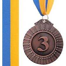 Медаль спортивна зі стрічкою SP-SPORT FLASH C-4328 ø6,5см (Бронзовий)