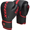 Боксерские перчатки RDX F6 Kara Matte Red (капа в комплекте)