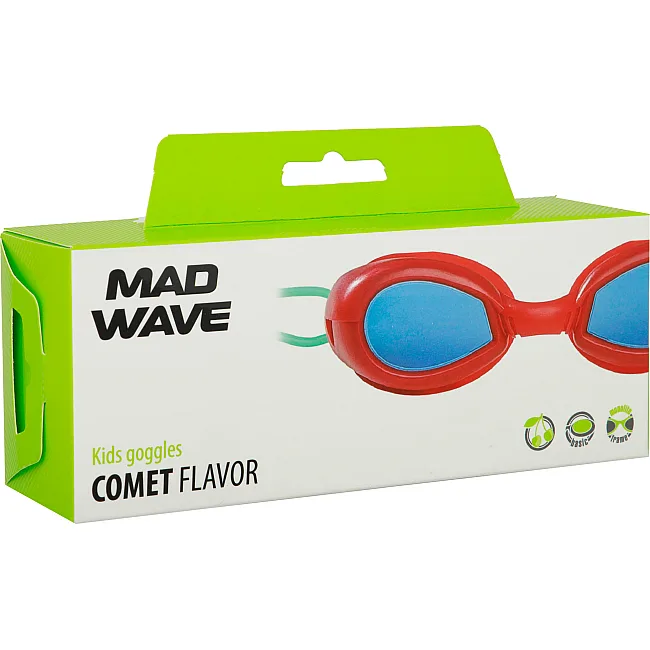Детские очки для плавания
 MADWAVE
 COMET FLAVOR KIDS M041005 (Красный-голубой)