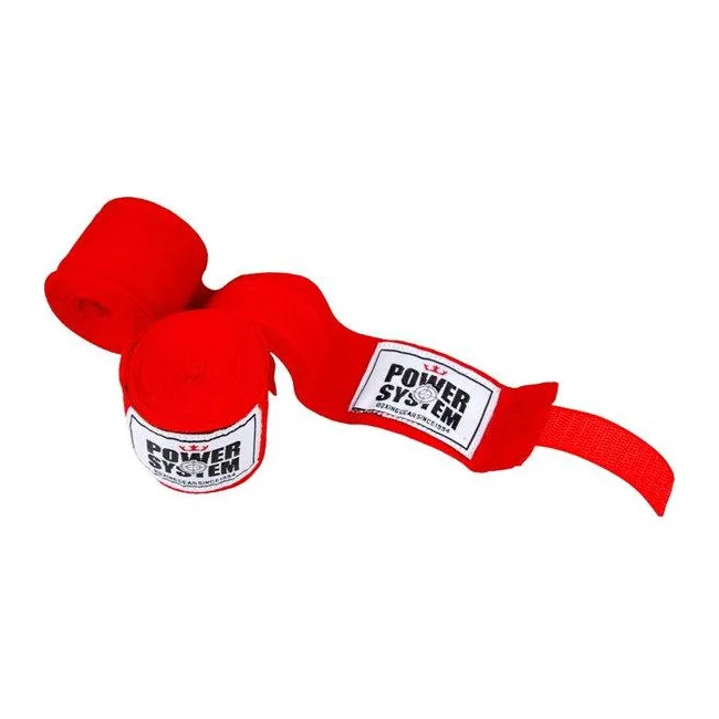 Боксерские бинты POWER SYSTEM PS-3404 Red (4 м)