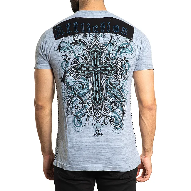 Футболка мужская AFFLICTION Reverie A24000 Ashley Blue