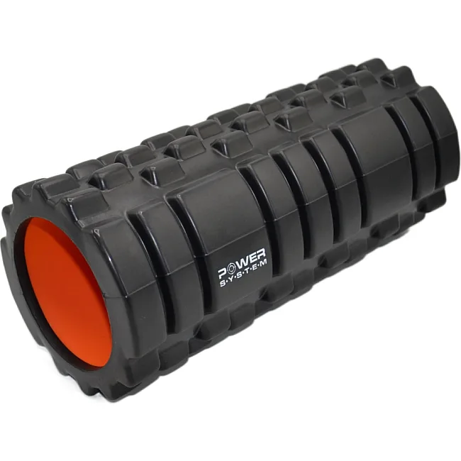 Масажний роллер (МФР рол) POWER SYSTEM PS-4050 Black/Orange (33x15см.)