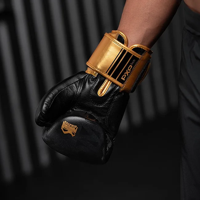 Перчатки для бокса PHANTOM APEX Black/Gold (капа в подарок)