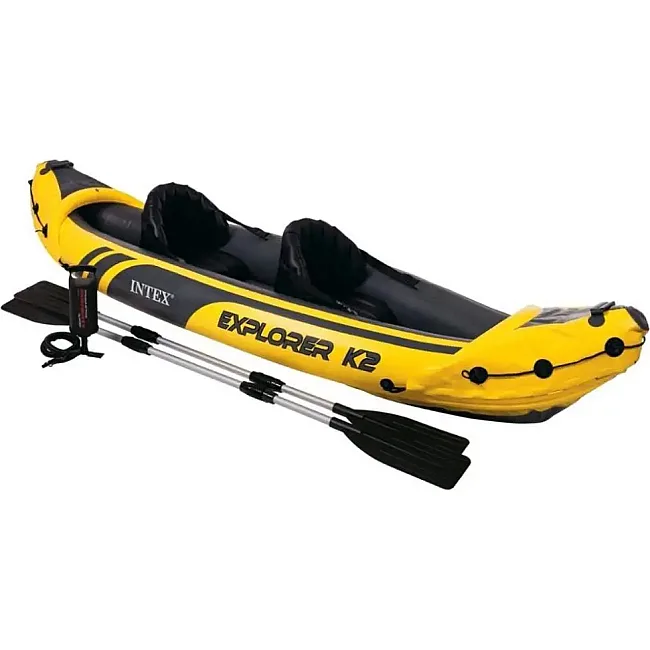 Каяк надувний Intex EXPLORER K2 312 x 91 x 51 см, жовто-сірий