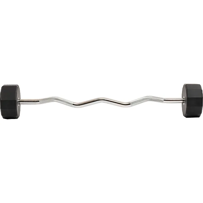 Штанга неразборная с фиксированным весом изогнутая PEV HAMMER STRENGHT TA-9978-40 (Черный)