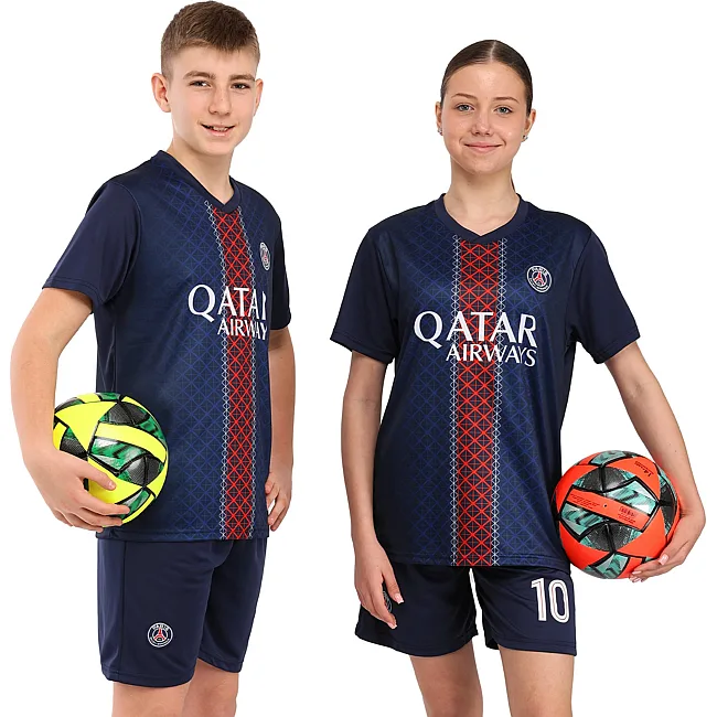 Футбольная форма детская с символикой клуба PSG домашняя 2026 SP-SPORT CO-7356 (Темно-синий)