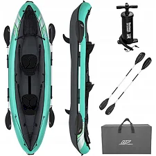 Каяк надувний Bestway Hydro-Force Ventura X2 330 х 86 см, чорно-м'ятний