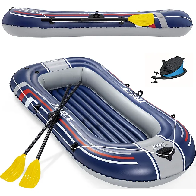 Човен надувний Bestway Hydro-Force Treck X1 228 х 121 см, сіро-синій