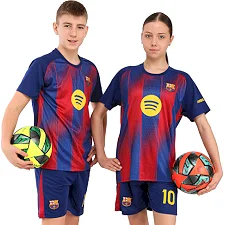 Розпродаж! Футбольна форма дитяча із символікою клубу BARCELONA YAMAL 10 домашня 2026 SP-SPORT CO-7344 (Синій-бордовий)