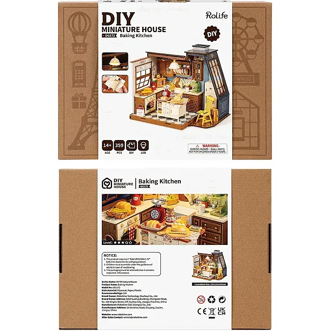 Конструктор 3D міні-будинок Robotime Rolife Baking Kitchen DG172