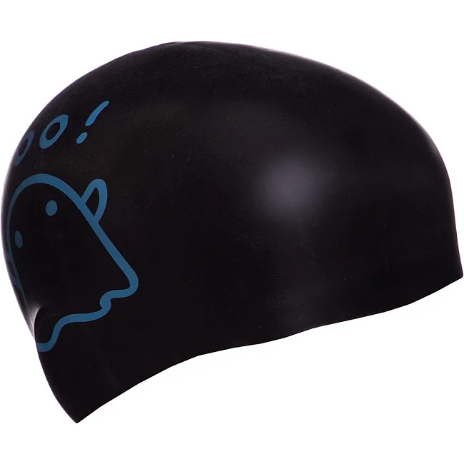 Двухсторонняя шапочка для плавания
 силиконовая юниорская MADWAVE
 BOO! reversible M055022 (Черный-розовый)