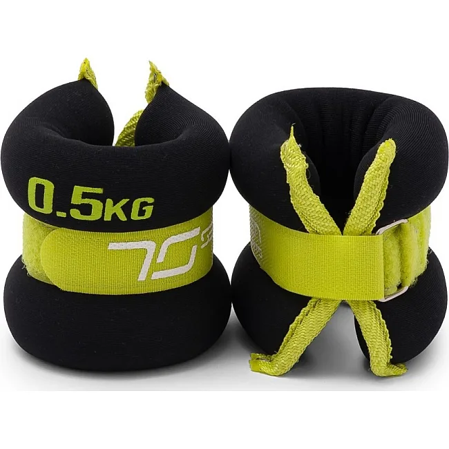 Утяжелители-манжеты для ног и рук 7SPORTS Wrist/Ankle Weights (2х0,5кг.) ON-1 Black/Green (пара)