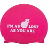 Двухсторонняя шапочка для плавания
 силиконовая юниорская MADWAVE
 BOO! reversible M055022 (Черный-розовый)