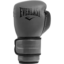 Боксерські рукавиці Everlast POWERLOCK 2R TRAINING GLOVE сірий, чорний 14 унцій