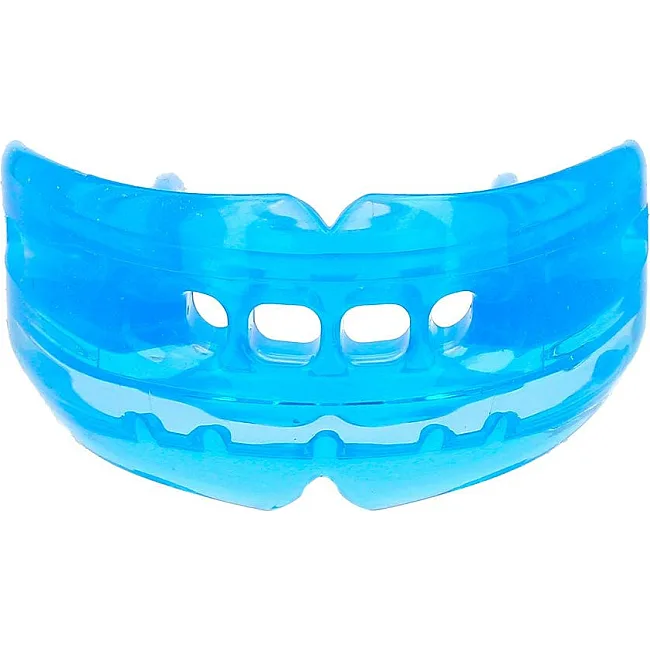 Капа для бокса Shock Doctor Double Braces под брекеты, верхние и нижние зубы, взрослая (возраст 12+) Blue (art. 4300-BLU-AD)